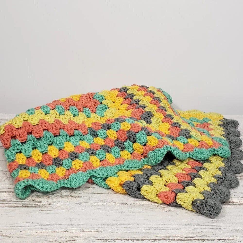 Handmade Chunky Crocheted Blanket  22